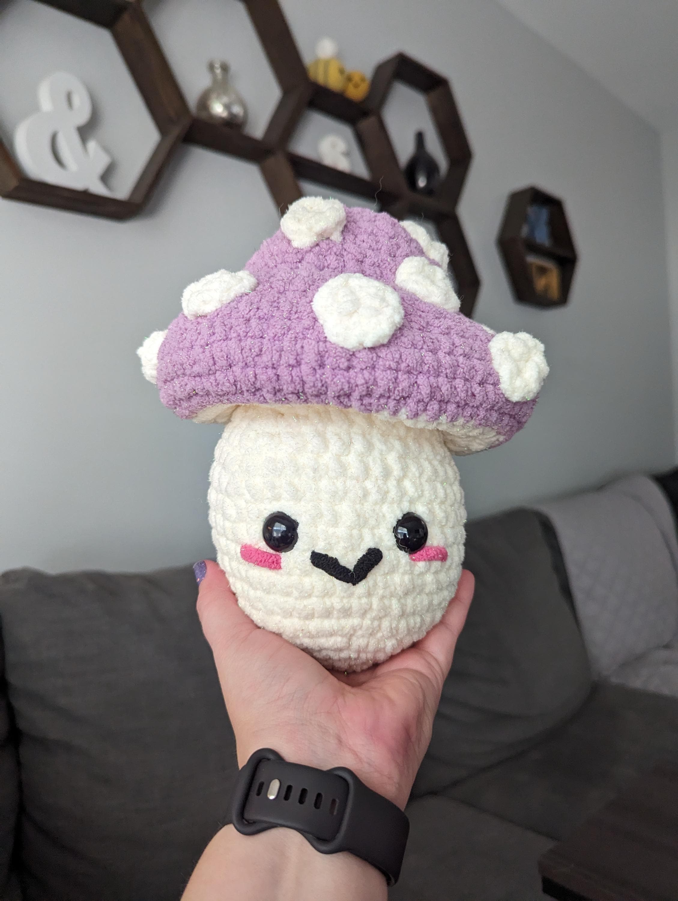 Purple and White Mushroom