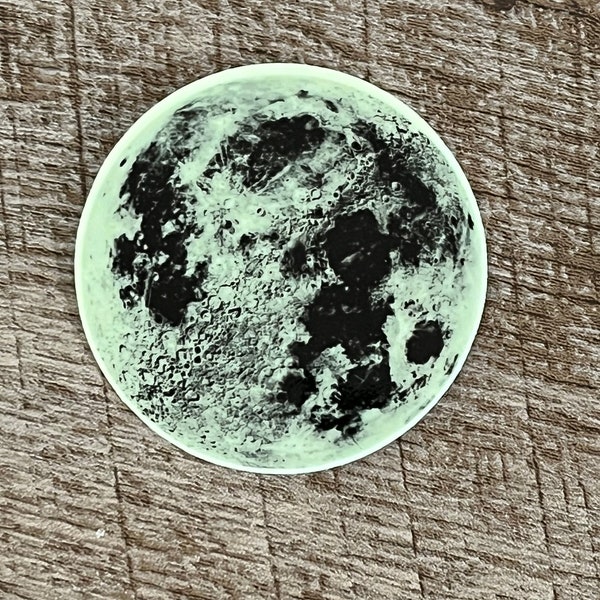 Earth's Moon Glow in the Dark Sticker