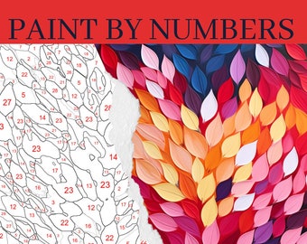 Paint by Number Kit, Mandala Painting kit, Acrylic Paint Set, Adult Color by Number, DIY Painting,