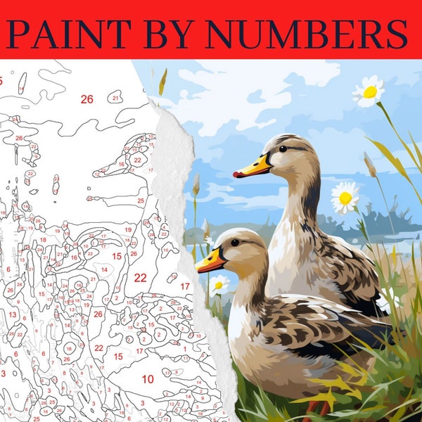 Duck Paint by Number Etsy