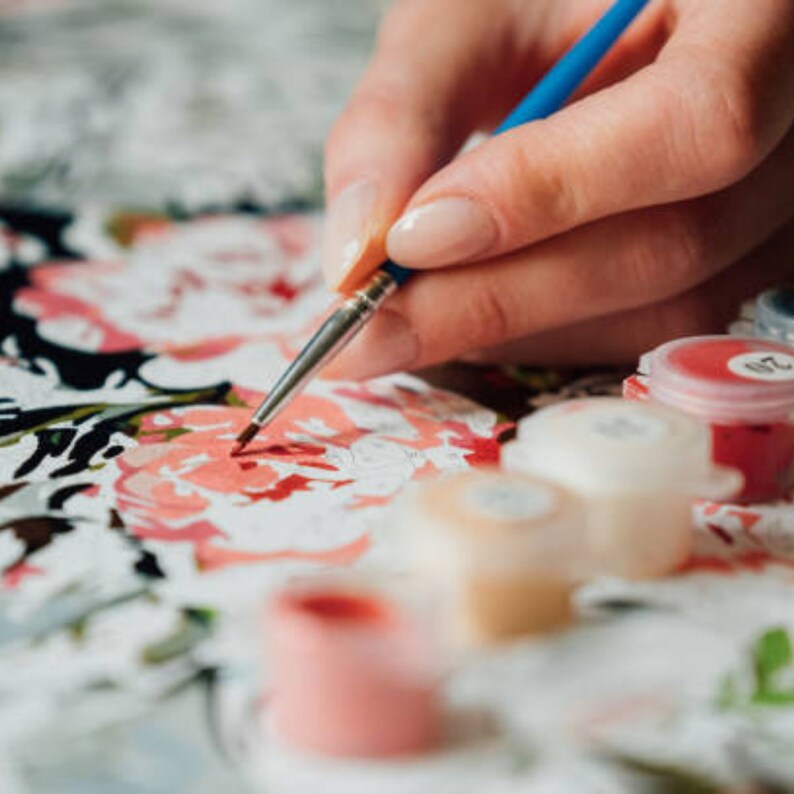 Christmas Paint by Number Kit, Colorful Christmas Baubles, Easy DIY