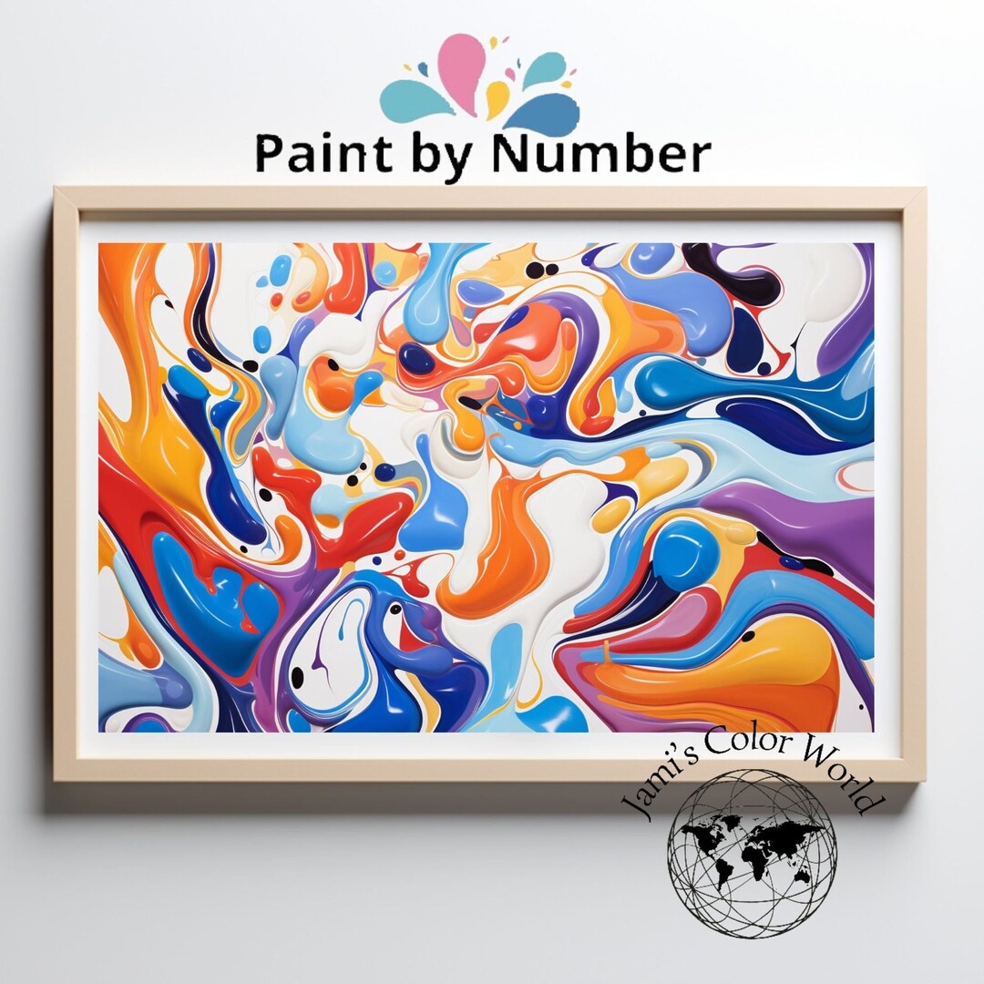 Paint by Number Kit, Abstract Painting Diy, Adult Color by Number, DIY ...
