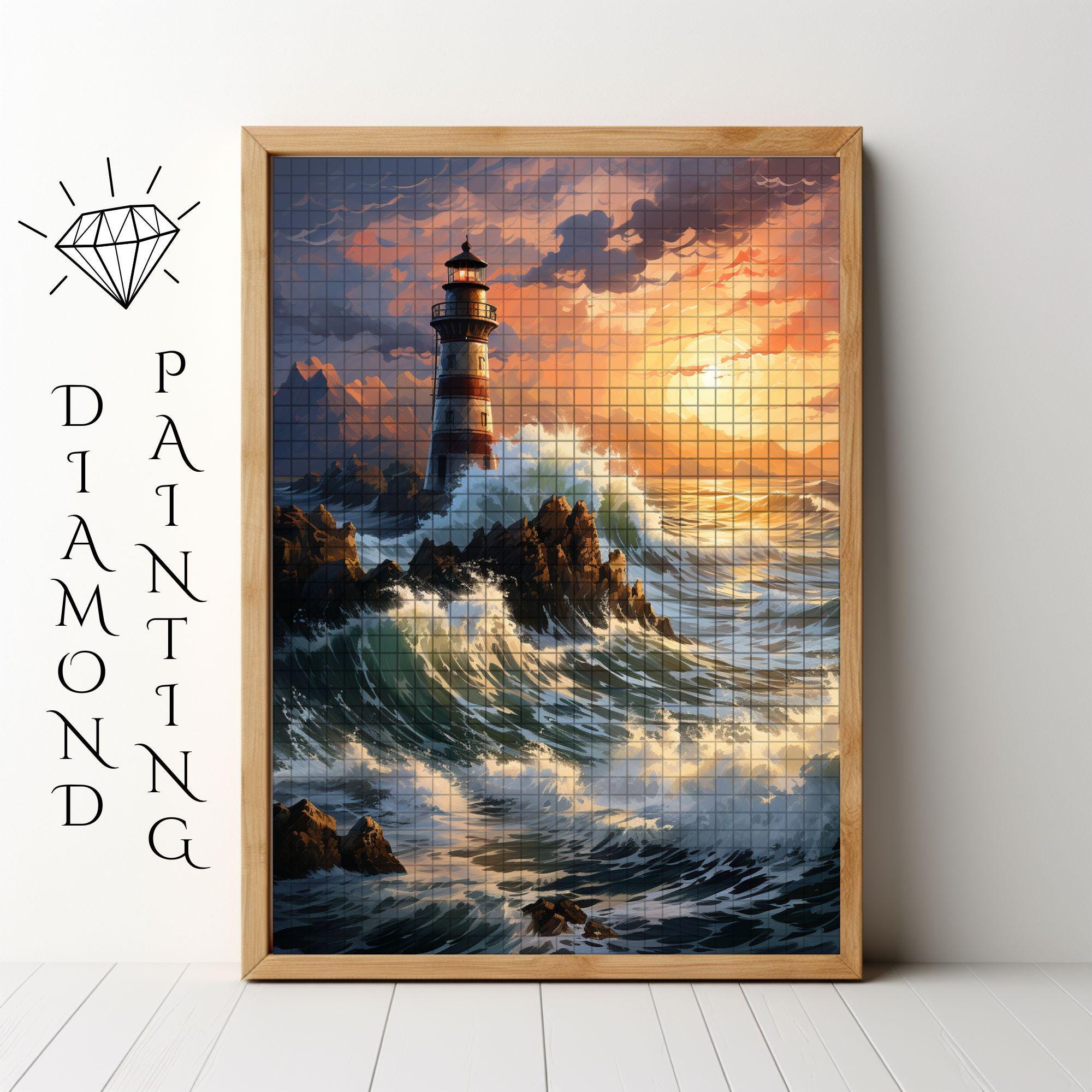 Kit Diamond Painting 5D Spiaggia E Tramonto 30x40cm - Pittura Con Diamanti Per Adulti E Bambini - Decorazione Casa Con Tutti Gli Accessori - Foto 10
