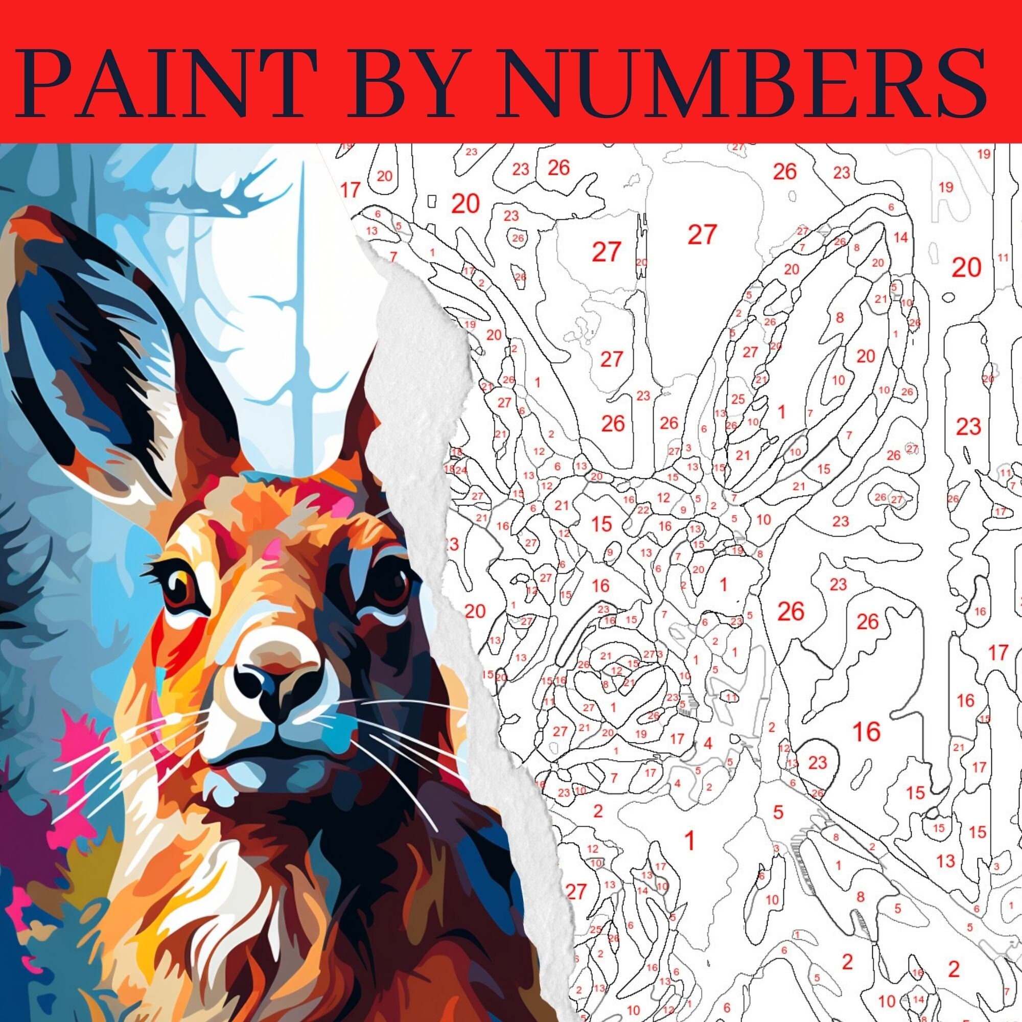Paint by Numbers for Kids Ages 8-12 Girls Pet Dog Animal Paint by Number  Kits for Kids Coloring by Numbers for Adults Beginner 02 40x50cm/16x20inch  frameless
