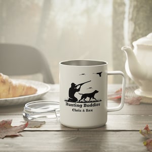 10 Ounce Personalized Mug Hunting gift, Insulated Mug, Gifts for him, Custom Mug, Travel Mug, Custom Hunting Gifts, Gifts for Hunter