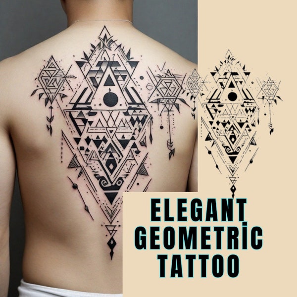 ELEGANT GEOMETRİC TATTOO  Pattern Tattoo, Animal Style Body Painting, Traditional Icons, Inspired by Symbolism, Tattoo Sample Digital downl.