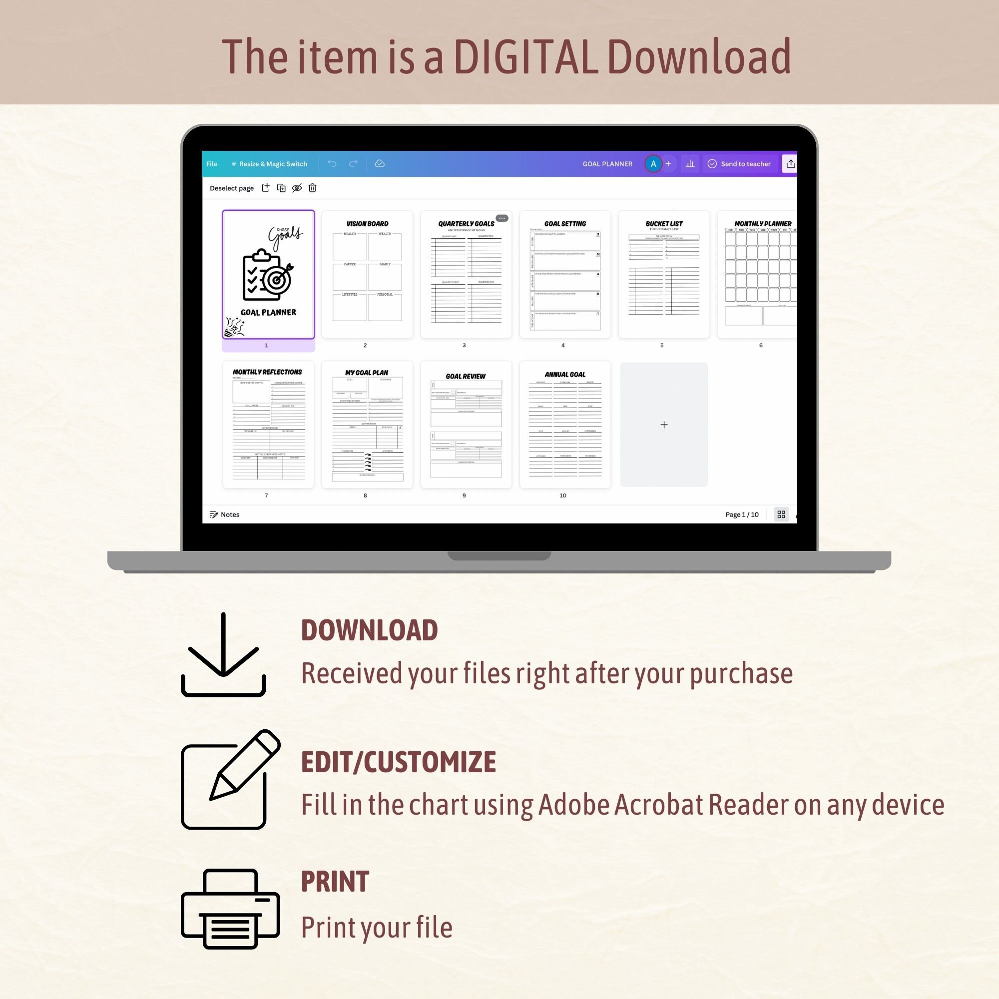 Mega Adhd Planner Bundle for Adults Printable A4,ultimate Life Planner ...