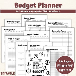 Budget Planner Bundle: Digital Finance Journal (A4, A5, US Letter)