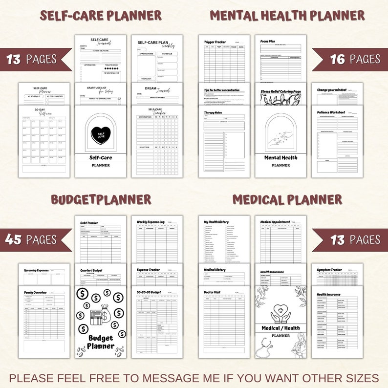Mega Adhd Planner Bundle for Adults Printable A4,ultimate Life Planner ...