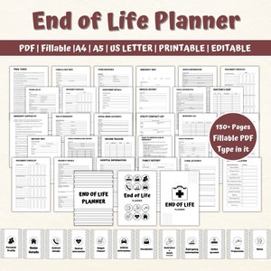 End of Life Planner, Last Wishes Planner, Estate Planning Will, Final Preparations What If Binder, Emergency Planner, End Of Life Planning