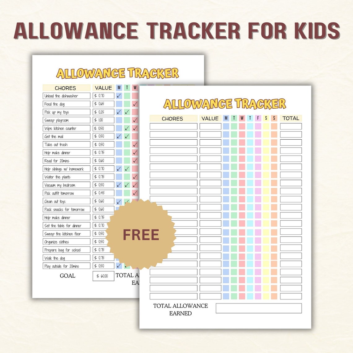 Editable Kids Reward Bucks and Chart,reward Coupons for Kids,mom Bucks ...