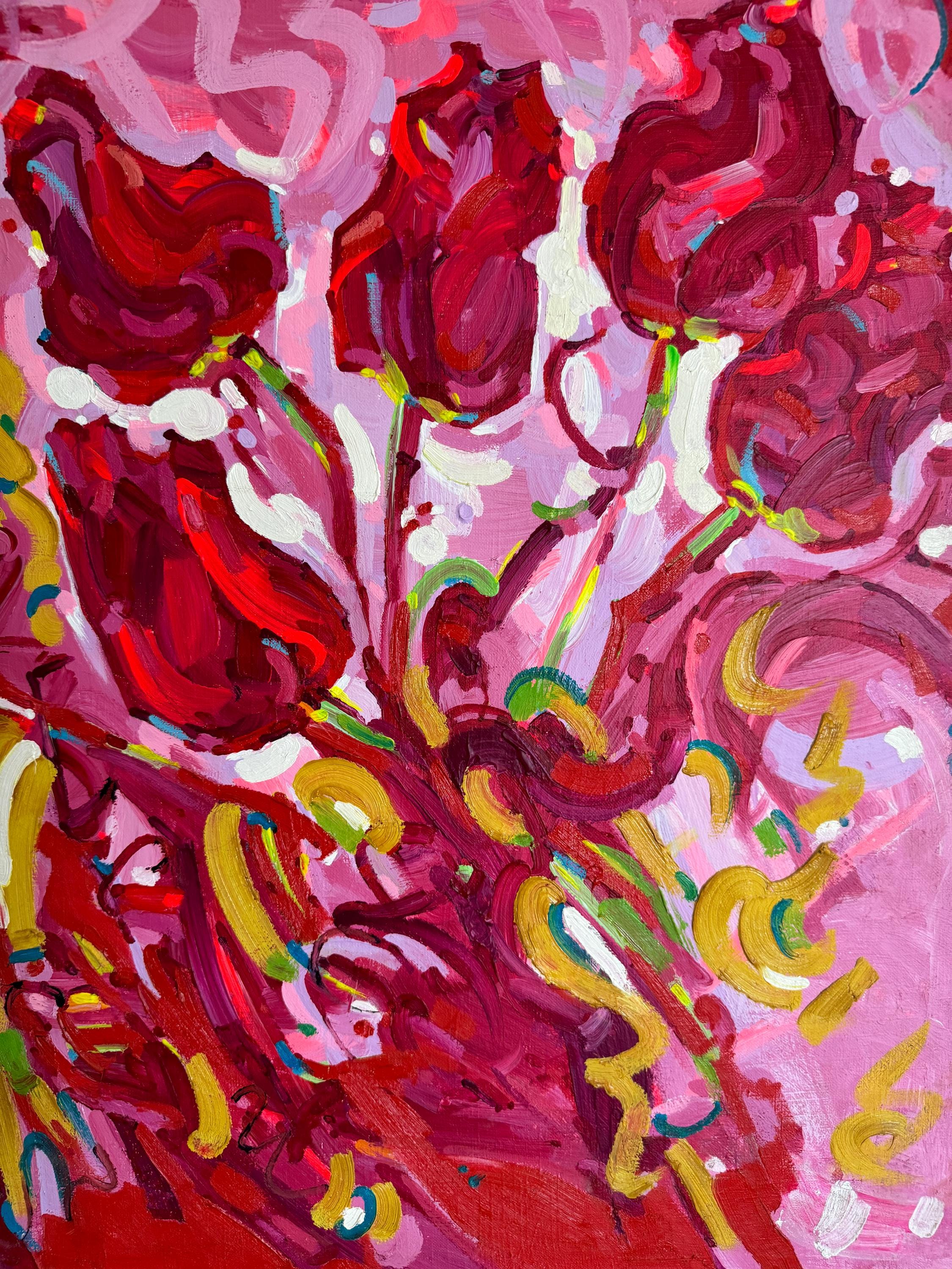 Denisyuk A.、明るい印象派の油絵「生命の目覚め」オリジナルの