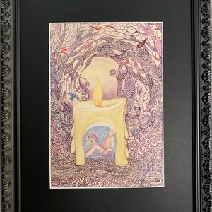 Makarchuk Ada, brillante pintura expresionista "El flujo de la vida", pintura de acuarela vintage original del artista ucraniano soviético, única en su tipo.