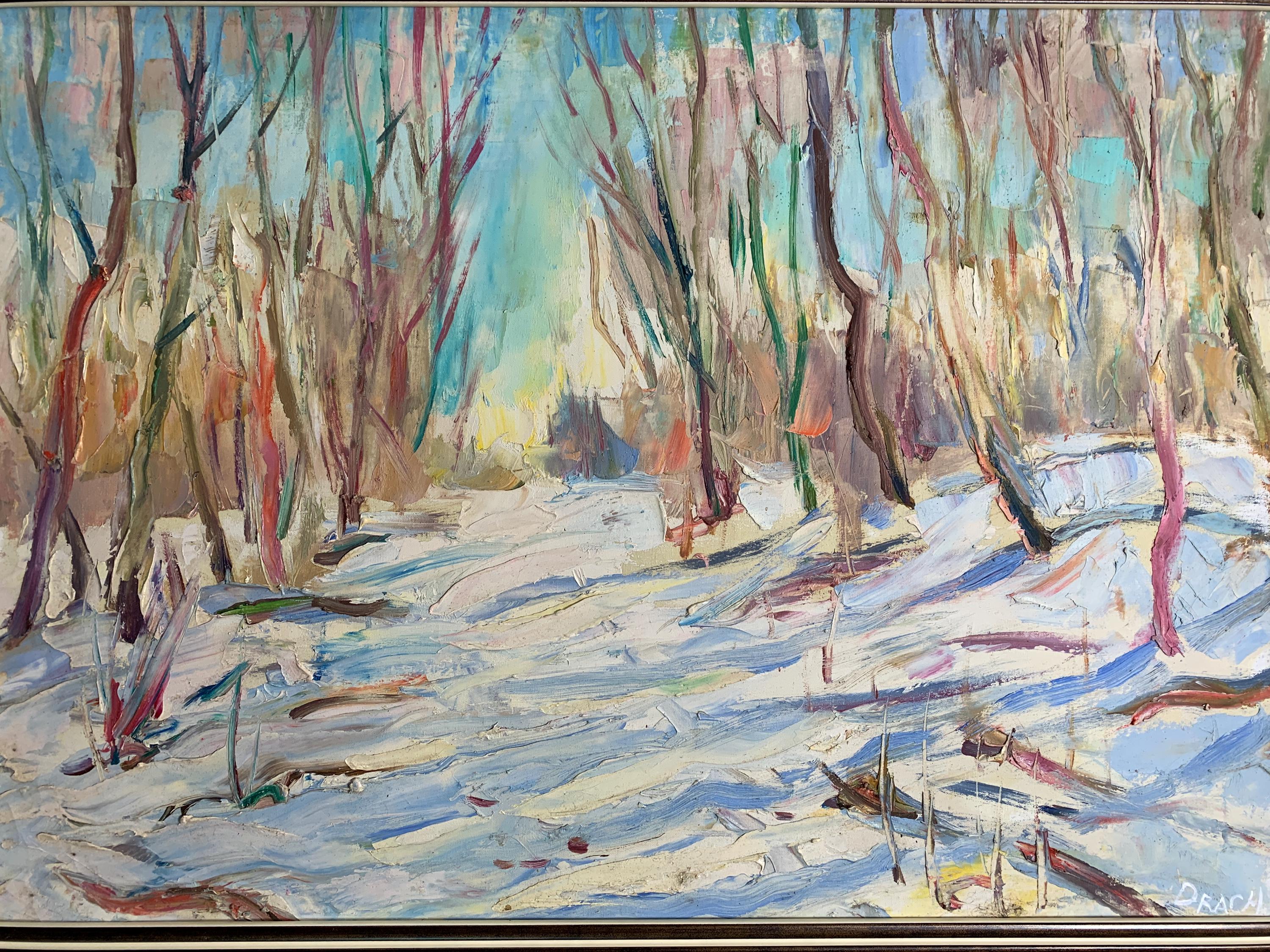 ウラジーミル・ドラチンスキー、印象派風の明るい絵画「冬の二月