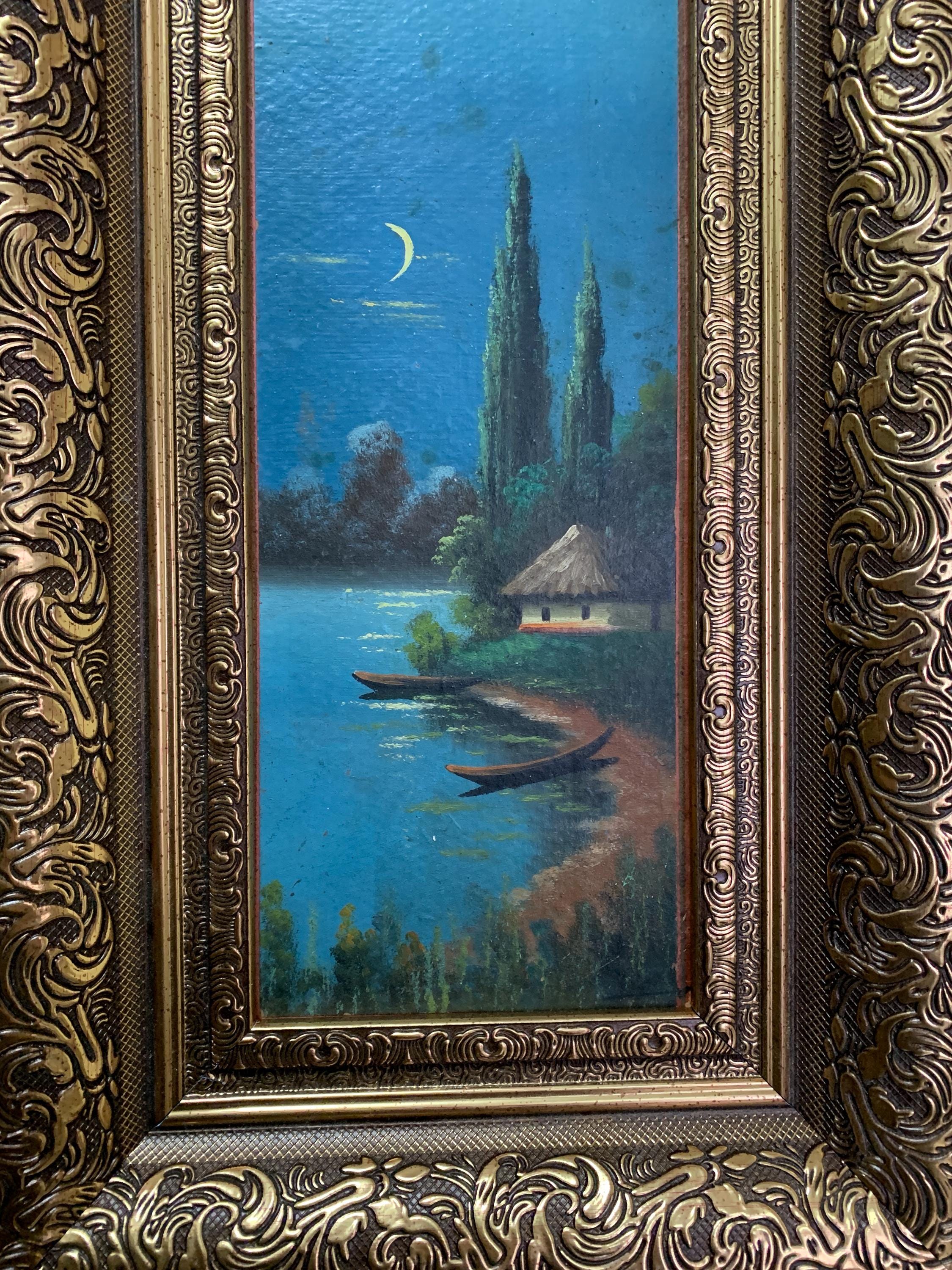 ヴィンテージ洋画 絵画 アンティーク絵画 風景画 洋画 ヨーロッパ現地