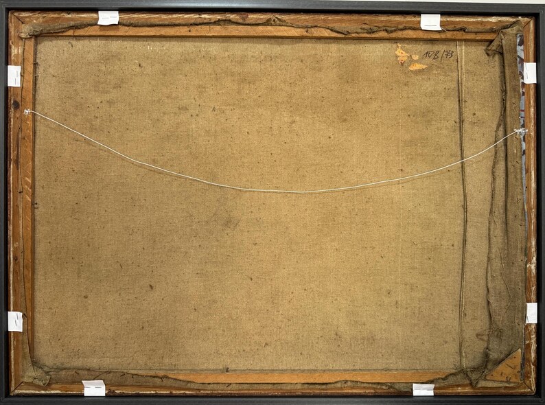 Vivid Expressionist Oil Painting old Oak at the Foot of the Carpathians