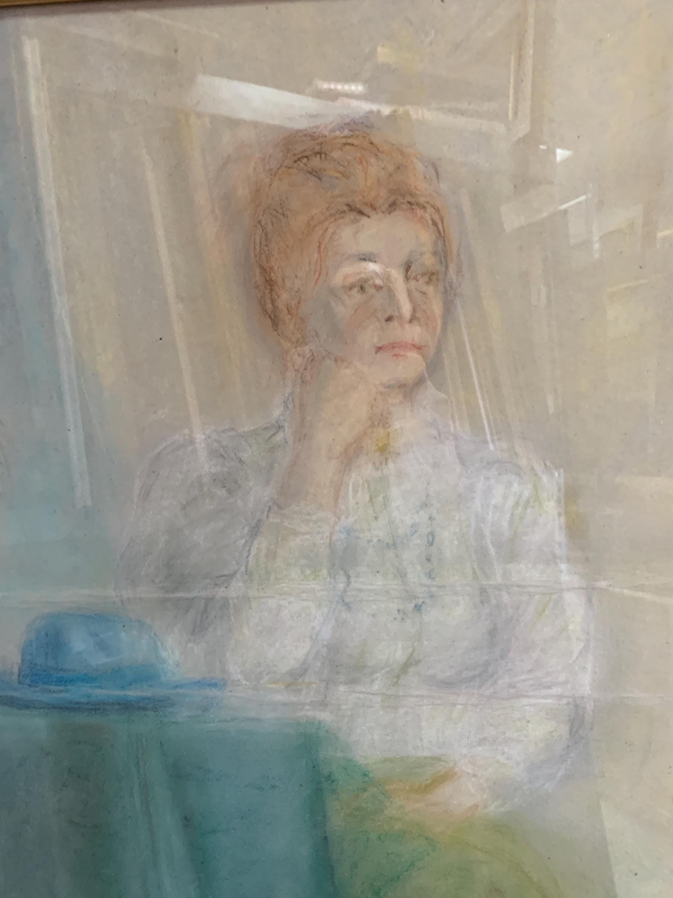 印象派風のスタイリッシュな絵画「高貴な女性」、オリジナルの