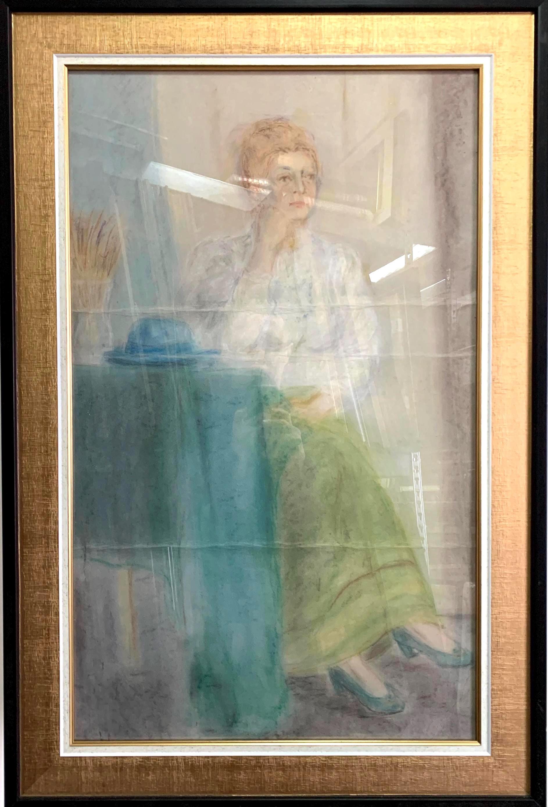 印象派風のスタイリッシュな絵画「高貴な女性」、オリジナルの