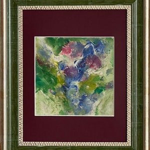 Lisina, Pintura al óleo brillante al estilo del impresionismo "Boundweed", pintura vintage original, de un artista ucraniano soviético, en marco
