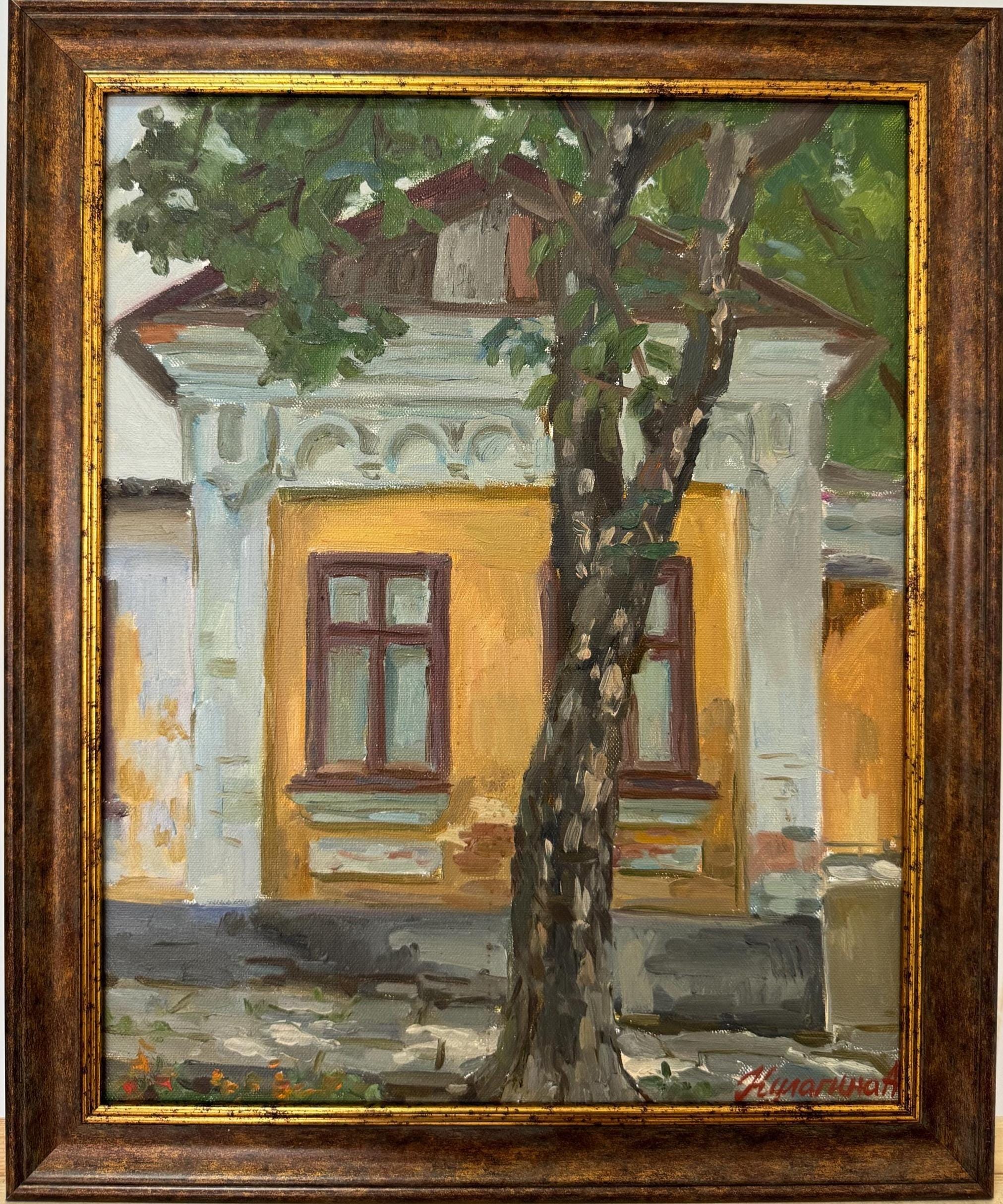 クラギナ・アンナ、明るい印象派の絵画「バルタのアーカイブビル