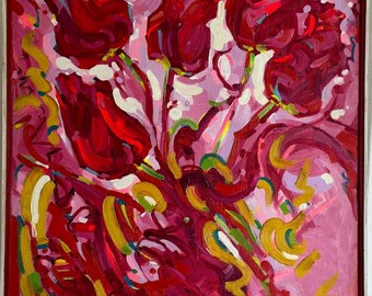 ファインアート 絵画 油絵 Denisyuk A.、明るい印象派の油絵「生命の目覚め」オリジナルの