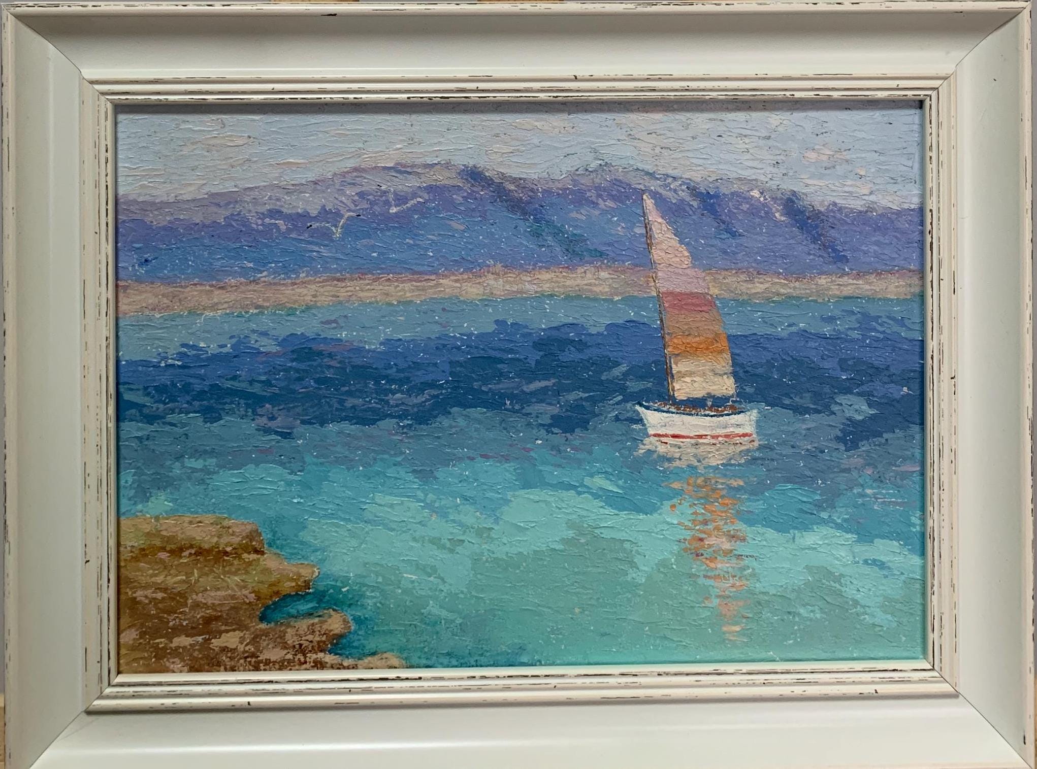 ヴィンテージ 大判 風景画 絵画 油絵 油彩画 舟 帆船 額縁 額装 インテリア il_fullxfull.6731548816_d5ty.jpg