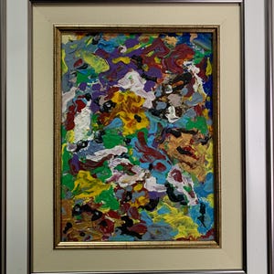 Martirosyan Zaven, brillante pintura vanguardista al óleo "Primavera", pintura al óleo original del artista armenio-ucraniano, única en su tipo, en un elegante marco.