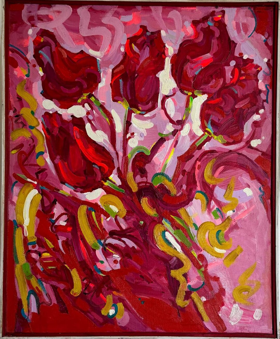 Denisyuk A.、明るい印象派の油絵「生命の目覚め」オリジナルの