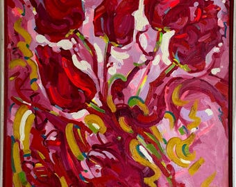 Denisyuk A.、明るい印象派の油絵「生命の目覚め」オリジナルの