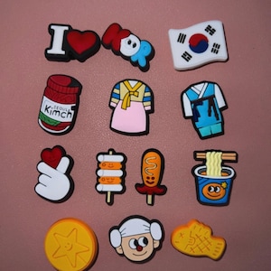 South Korea-Themed Shoe Charms | K-Inspired Set