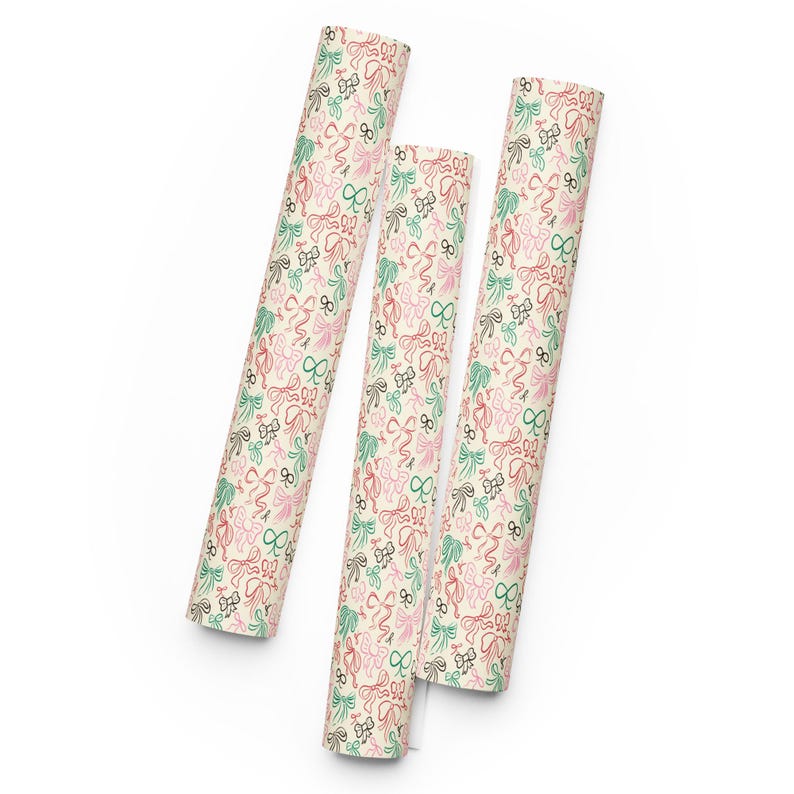 Illustrated Bows & Ribbon Wrapping paper sheets