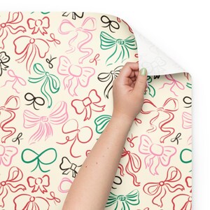 Illustrated Bows & Ribbon Wrapping paper sheets
