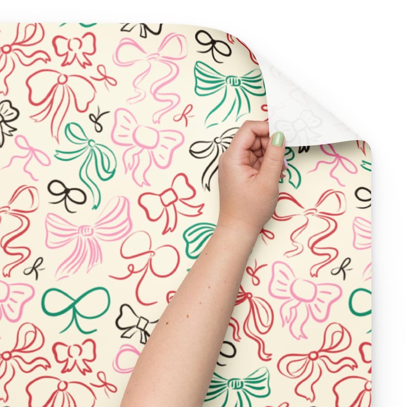 Illustrated Bows & Ribbon Wrapping paper sheets