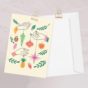 Retro Ornaments Greeting card