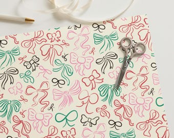 Papel de regalo Coquette Bow: Papel de regalo femenino, juego de 3