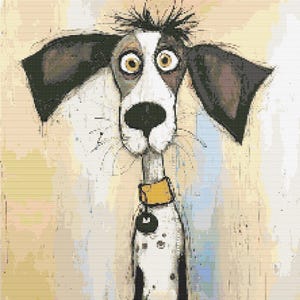 Cross stitch chart – Cartoon Dalmatian Dog. Pattern Keeper compatible, PDF file,simple cross,clear diagrams, crochet pattern,simple tapestry