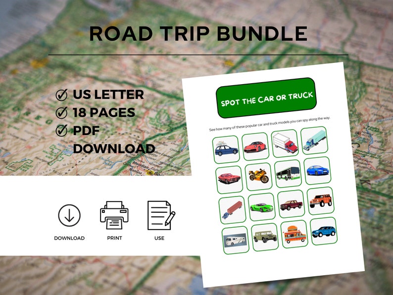 Road Trip Games Printable Bundle, Road Trip Games for Kids and Teens ...