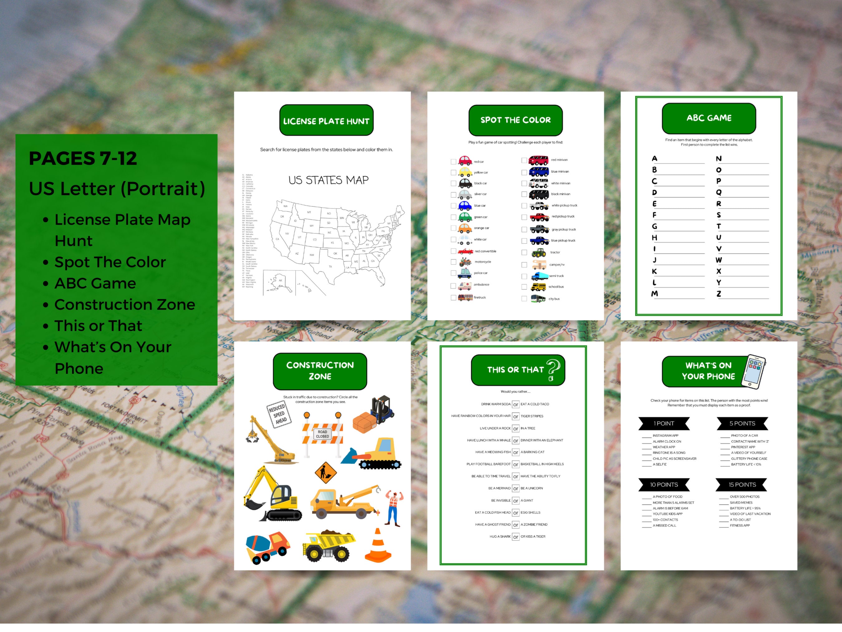 Road Trip Games Printable Bundle, Road Trip Games for Kids and Teens ...