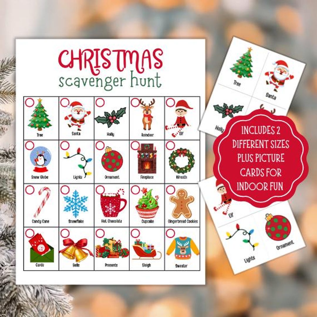 Christmas Scavenger Hunt for Kids Printable | Holiday Game | Christmas ...