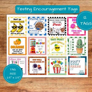 Testen Ermutigungs Tags, druckbare Motivationskarten, Prüfung Leckerei Tags, Zustandsprüfung Motivations Tags, Test Leckereien