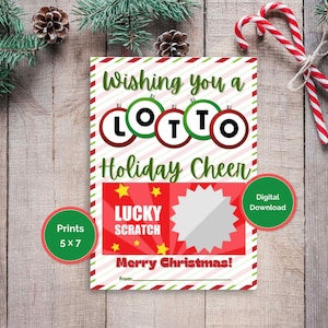 Etichetta regalo Lotto / Augurandoti una gioia del Lotto / Etichetta regalo di Natale Augurandoti una gioia natalizia del Lotto / Etichetta regalo di Natale del biglietto della lotteria
