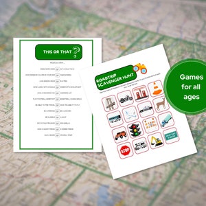Road Trip Games Printable Bundle, Road Trip Games for Kids and Teens