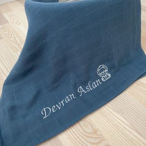 Muslin cloth baby with name and motif, burp cloth baby, muslin cloth, personalized gift, with gift box