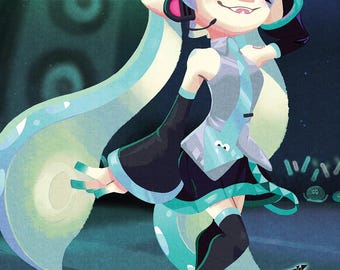 Hatsune Miku Splatoon Print