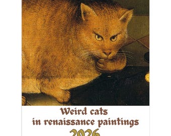 Weird cats in renaissance 2026 Wall Calendar - US & CA Version