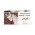 Desktop calendar 2026 - US&CA version Ugly Medieval Animals