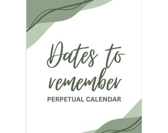 Kleurrijke eeuwigdurende A4-kalender