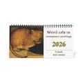 Weird Cats in Renaissance Paintings Desk US, CA Calendar 2026
