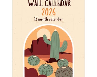 Wild West Arisona - 2026 Wall Calendar US & CA version