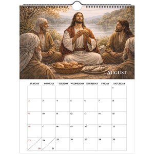 12 Month With Jesus Wall Calendar 2026 US, CA - Christian Wall Calendar ...